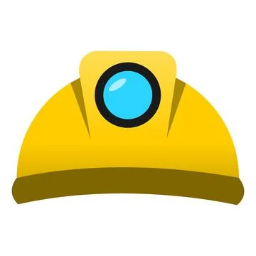 Construction Worker Hat. Safety yellow helmet for engineer. Stock Illustration