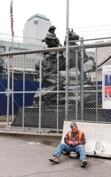 Construction worker having a break Stock Photos