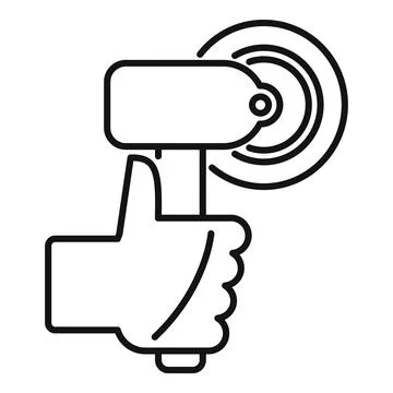 Construction worker holding angle grinder showing thumbs up sign Stock Illustration