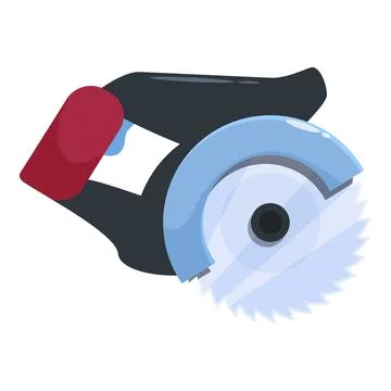 Construction worker holding powerful circular saw blade Ilustración de archivo