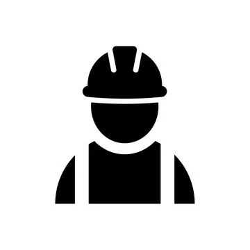Construction worker icon. Building contractor Stock Illustration