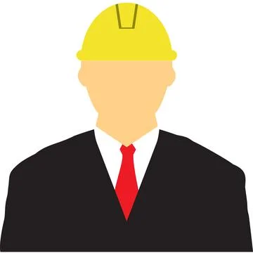 Construction Worker icon | Engineer icon | Builder icon with helmet Stock-Illustration