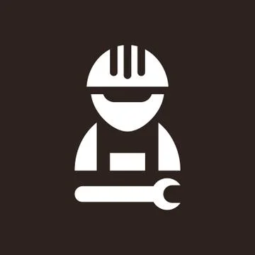 Construction worker icon Stock Illustration