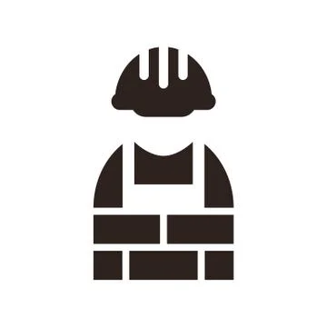 Construction worker icon Stock Illustration
