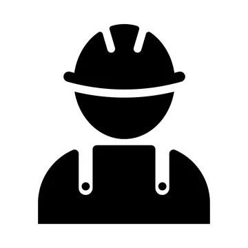 Construction worker icon. Symbol for your design Stock Illustration