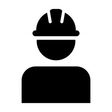 Construction Worker Icon Vector Person Profile Avatar Pictogram illustration イラスト素材