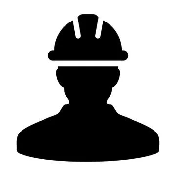 Construction Worker Icon Vector Person Profile Avatar Pictogram illustration Stockillustratie