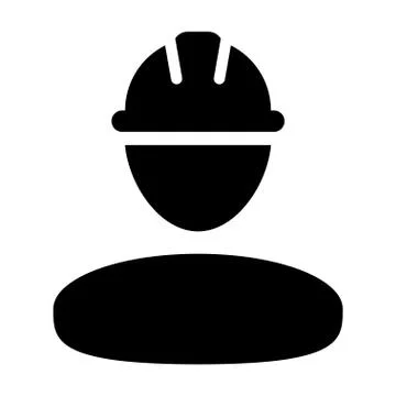 Construction Worker Icon Vector Person Profile Avatar Pictogram illustration Stock Illustration