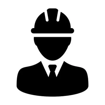Construction Worker Icon Vector Person Profile Avatar Pictogram illustration Stockillustratie