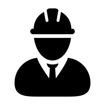 Construction Worker Icon Vector Person Profile Avatar Pictogram illustration Stock Illustration