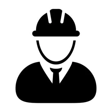 Construction Worker Icon Vector Person Profile Avatar Pictogram illustration 스톡 일러스트