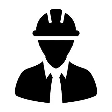 Construction Worker Icon Vector Person Profile Avatar Pictogram illustration 库存插图
