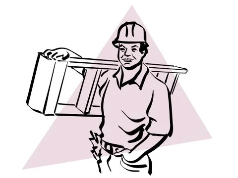 Construction worker Ilustración de archivo