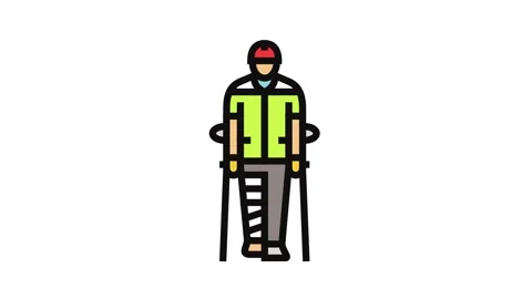 Construction worker injured leg Stock Footage 326113656