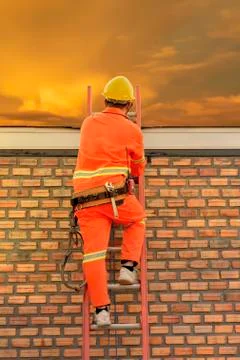 Construction worker install new roof,Roofing tools,Electric drill used on new Stock Photos