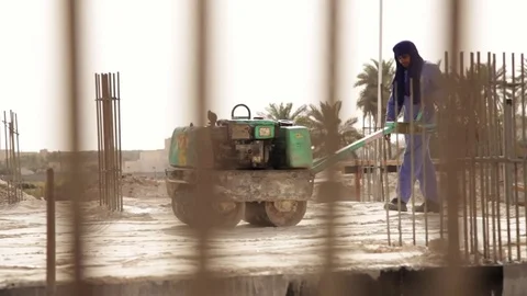 Construction worker in Middle East Stock Footage 74169685