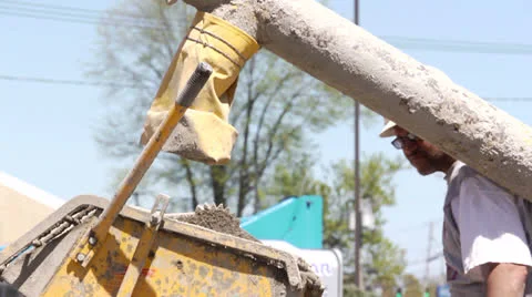 Construction worker mixing mortar Stock Footage 23115120