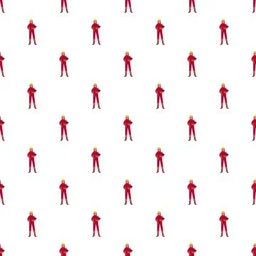Construction worker pattern creating uniform profession background Stockillustratie