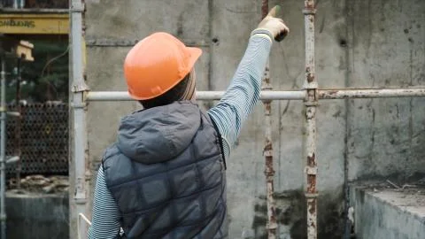 Construction Worker Planning Constructor Developer Concept. Clip. Builder in the 写真素材