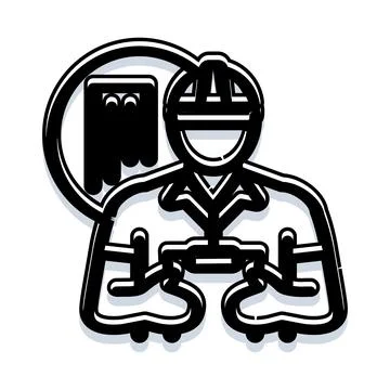 Construction worker planning project building engineering icon Stock Illustration