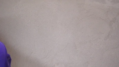 Construction worker plaster cement wall  Stock Footage 112949118