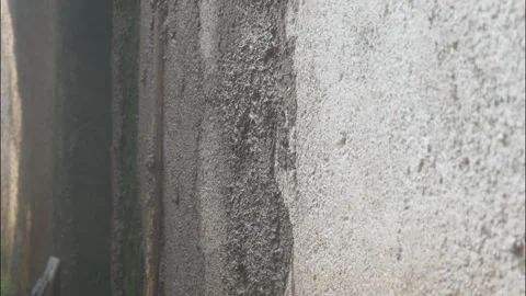 A construction worker is plastering a wall Stock Footage 333343625