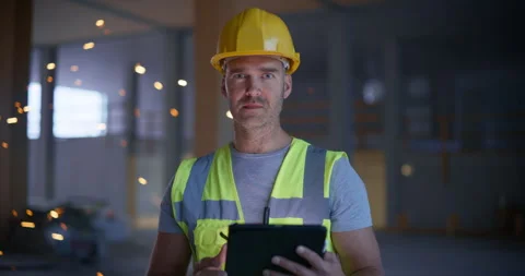 Construction Worker Portrait Stock Footage 326459459