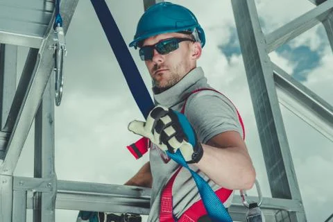 Construction Worker Portrait.  Stock Photos