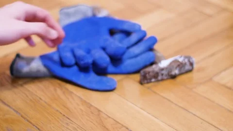 Construction Worker Preparing For Work Stock Footage 85399729
