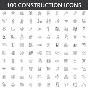 Construction, worker, renovation, interior design, building, equipment, home  Ilustración de archivo