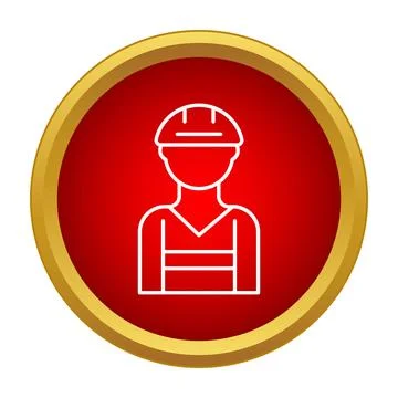 Construction worker safety helmet icon logo symbol app Stock Illustration