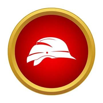Construction worker safety helmet icon representing protection Stock Illustration