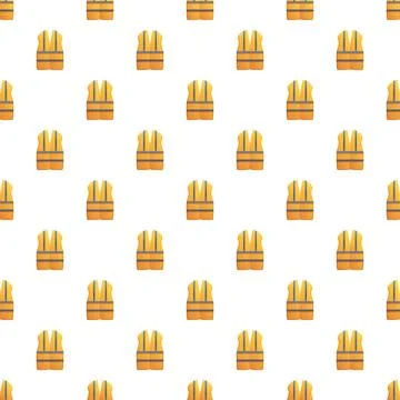 Construction worker safety vest uniform pattern Illustrazione stock