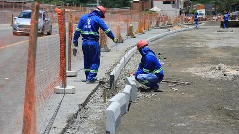 Construction worker in salvador Stock Photos