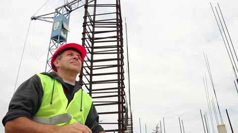 Construction Worker on a Short Break Stock Footage 31860132