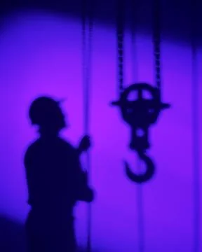 CONSTRUCTION WORKER SILHOUETTE Stock Photos