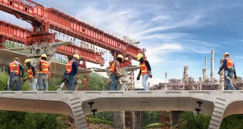 Construction worker at site Stock Photos