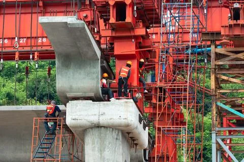 Construction worker at site Stock Photos
