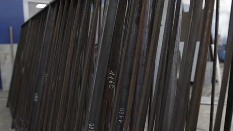 Construction worker at the site welding metal pipes with special blue helmet 動画素材 142883527