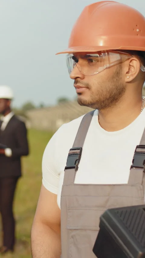 Construction Worker Smiling Stock Footage 317430769