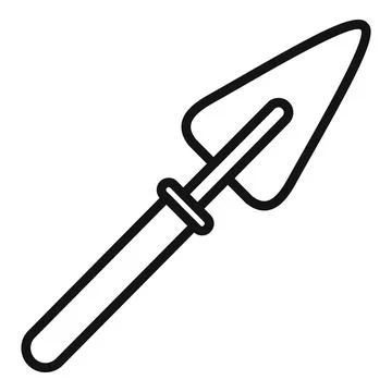 Construction worker tool spatula plastering cement Stock Illustration