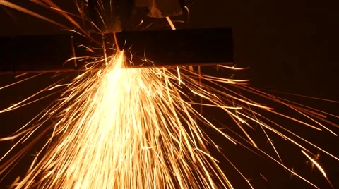 Construction Worker Using An Angle Grinder Video stock 68805348