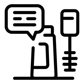 Construction worker using a concrete vibrator with speech bubble for text 스톡 일러스트