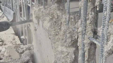 Construction Worker Using Demolition Hammer On Concrete 動画素材 340523298