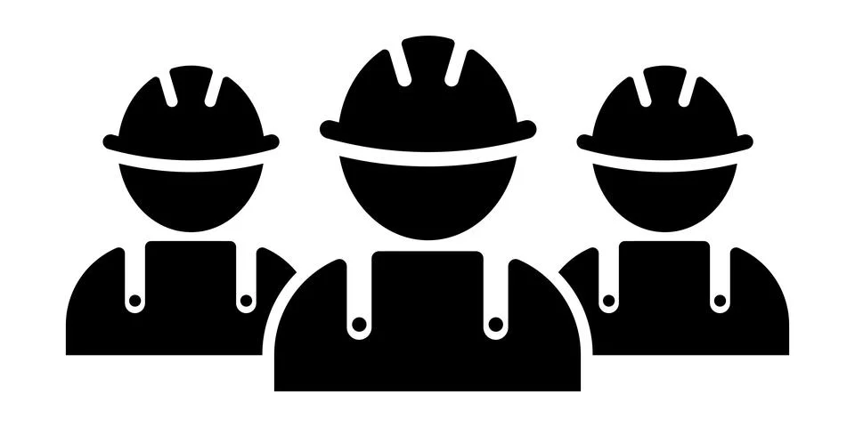 Construction worker vector icon Stock Illustration