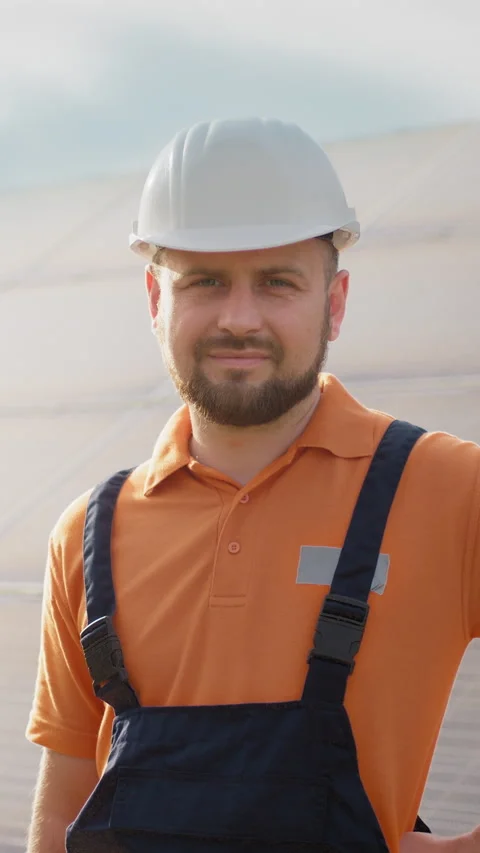 Construction Worker Vertical Video Stock Footage 317124966