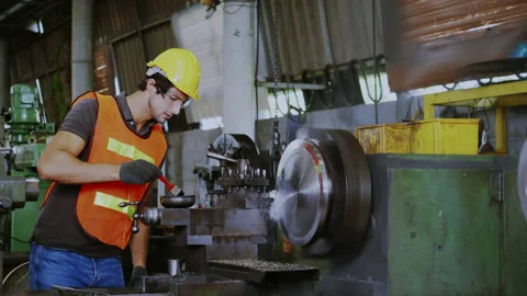 Construction worker wear hard hat safety in the Industry factory. Stock Footage 133105602