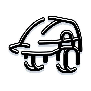 Construction worker wearing protective hard hat safety gear Stock Illustration