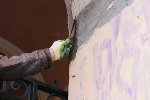 Construction worker wearing worker overall Stock Photos