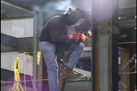 Construction Worker Welding 2 Stock Footage 297242